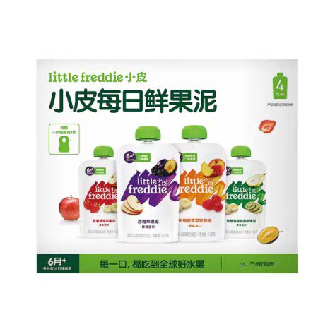 盒马代购 little freddie/小皮每日鲜果泥400g西班牙进口