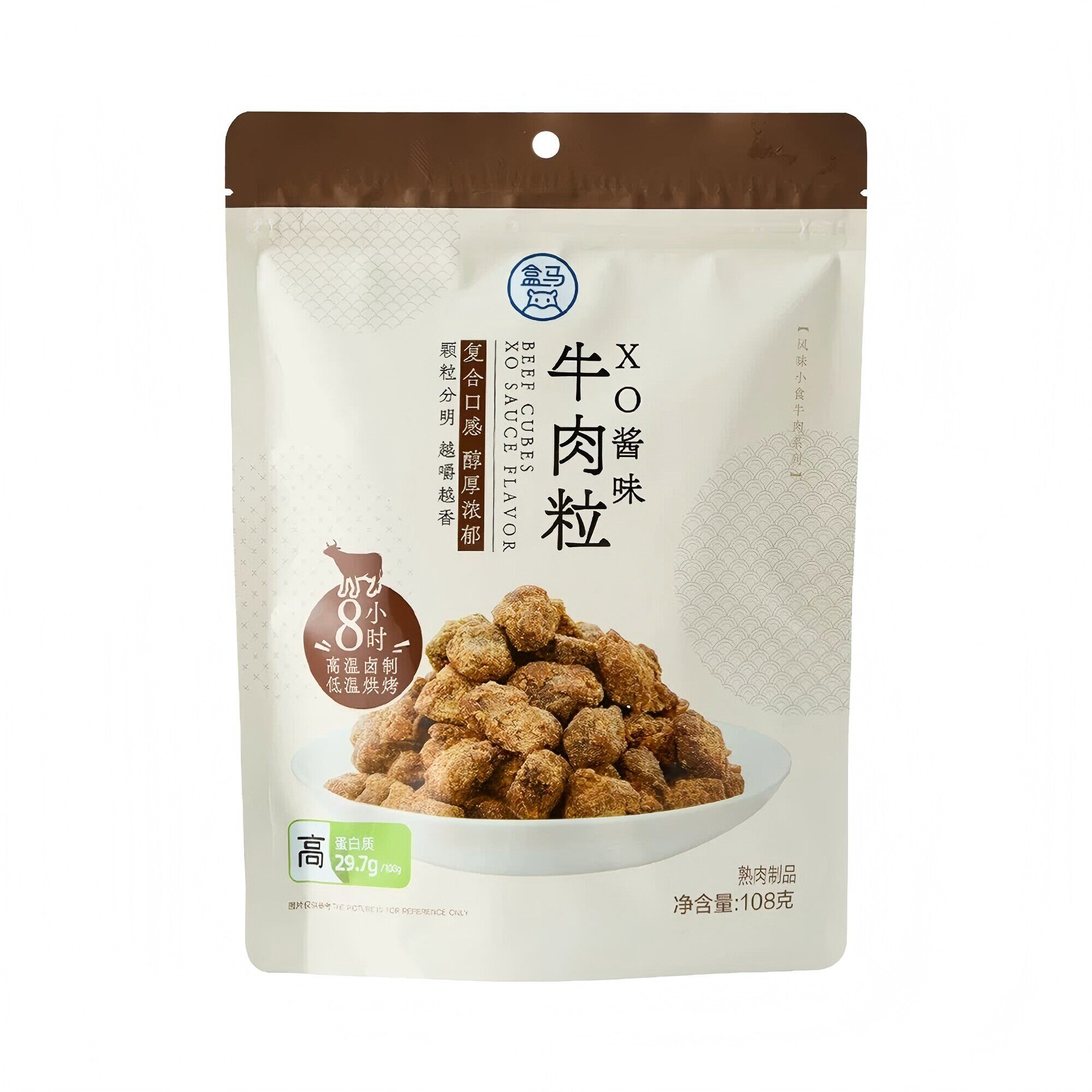 盒马代购XO酱味牛肉粒108g袋装肉香浓郁越嚼越香颗粒均匀肉质紧实