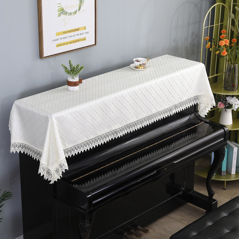 欧式钢琴防尘罩蕾丝布艺防尘盖布法式钢琴罩田园风钢琴盖巾防尘罩