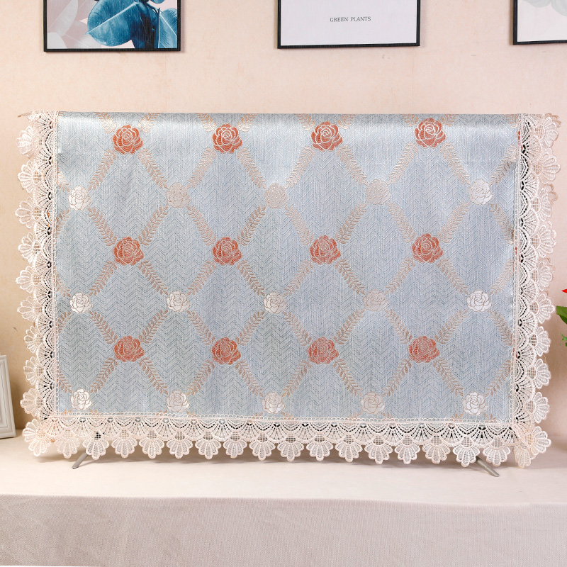 电视机罩防尘布显示器盖巾挂式台式大头电视罩简约现代50电视盖布