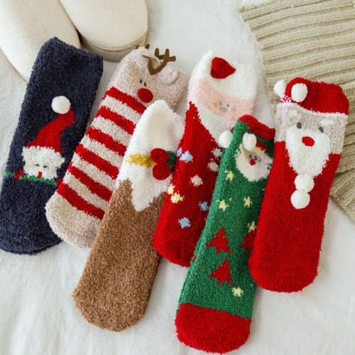 Christmas Stocking Children's Thick Sleep Socks圣诞袜子女