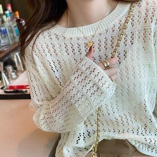 Women's knitted shirt women's loose top针织衫女宽松上衣女