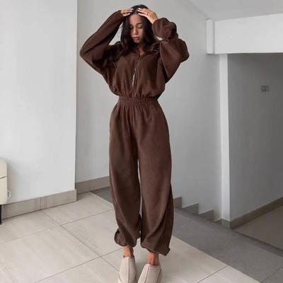 Long-sleeved one-piece pants women's casual one-piece suit