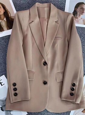 Black premium jacket women's suit休闲职业气质西服西装外套女