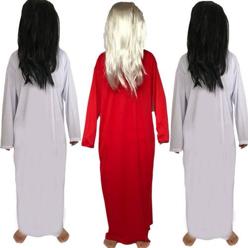 Halloween Sadako cosplay fake blood performance costume服装