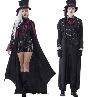 Vampire costume Halloween knight costume万圣节动漫cos服男女