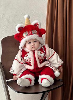 Baby's New Year clothes, winter clothes, one-piece clothes