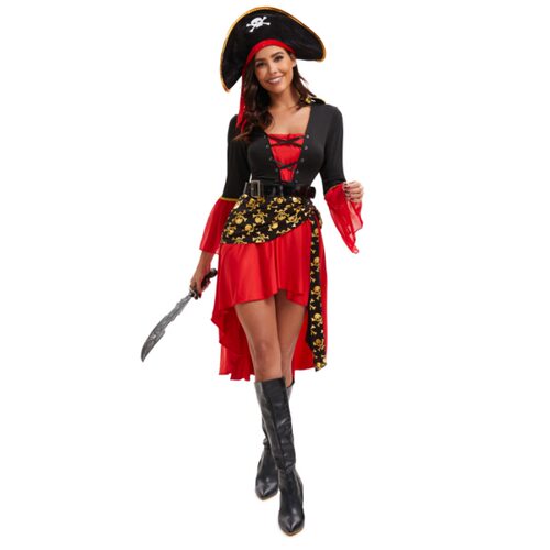 Halloween costume makeup party pirate costume海盗演出衣服