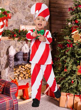 Christmas children's candy canes performance costumes演出服