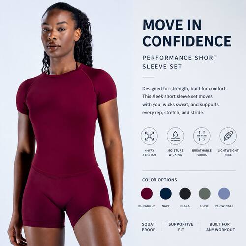Quick drying yoga suit high stretch sports top for women T恤