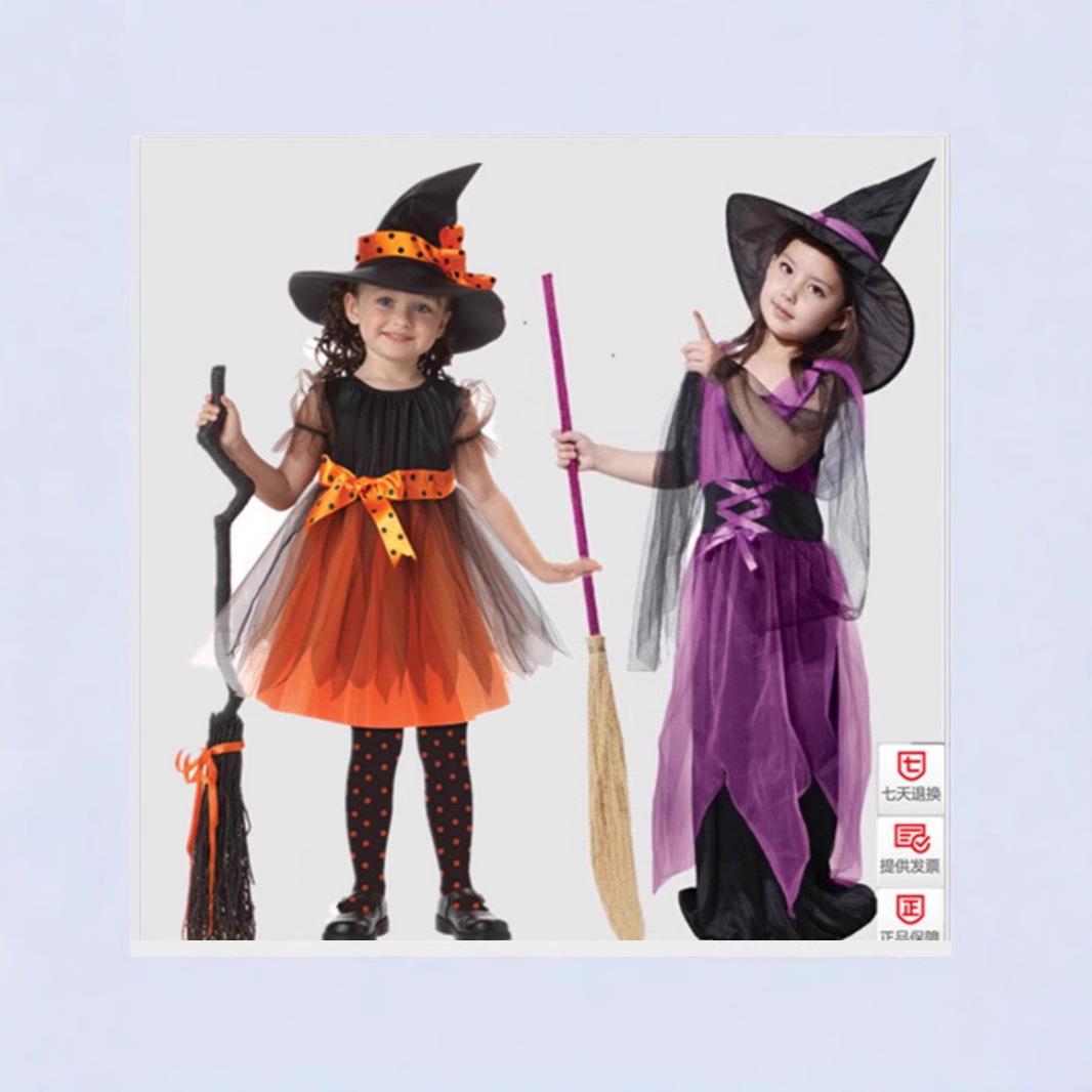 Halloween elf children cosplay witch clothes万圣节精灵巫婆服