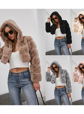 New faux fur coat jacket 欧美时尚仿皮草