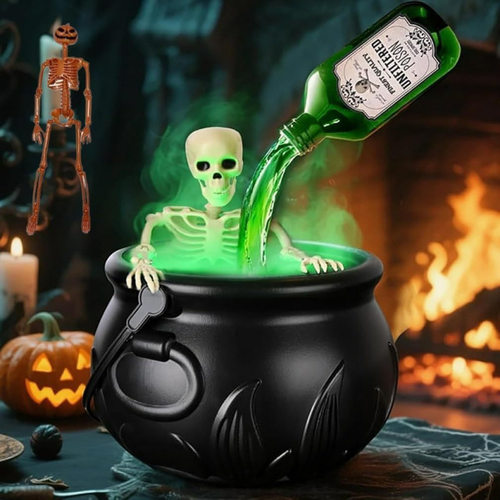 Halloween Flame Witch Candy Bucket 火焰巫婆收纳桶摆件