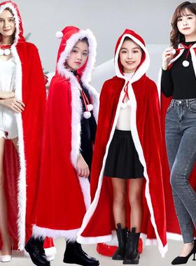 Christmas Red Gold Velvet Cloak圣诞节红色金丝绒披风