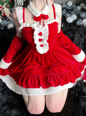 Christmas dress and New Year red outfit圣诞连衣裙新年红色