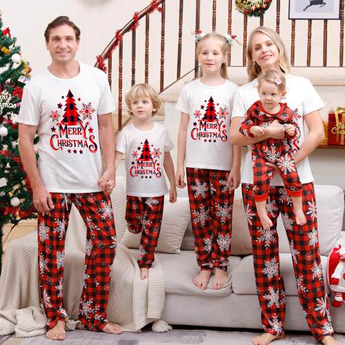 Christmas Parent Child Pajama Set Christmas Long Sleeve套装