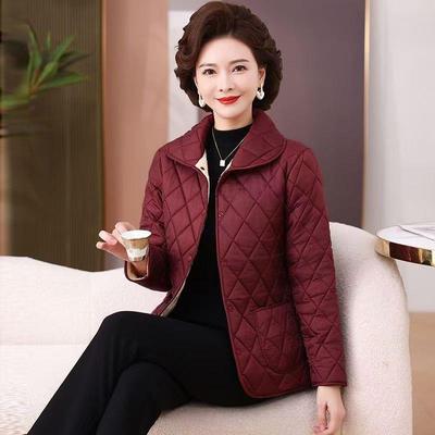 Thickened warm winter jacket加厚保暖棉衣女娃娃领尼丝纺长袖外