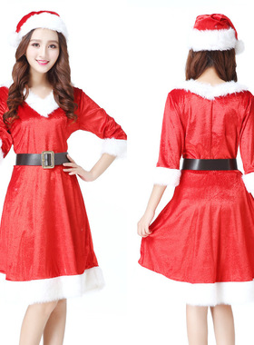 Christmas clothing dress delivery footrest圣诞表演服连衣裙