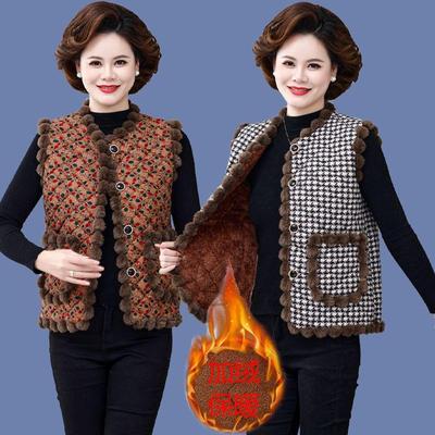 Women's fashionable loose sleeveless vest中老年外穿马夹女