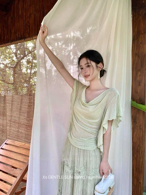 2026夏季新款法式复古气质名媛高级感小众设计感上衣小衫