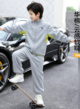 大儿童男装一米二三四五六年级七八十岁小孩秋衣服休闲运动卫套装