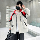 中大童男装 一米二三四五六年级七八九十岁小孩春衣服少年风衣外套