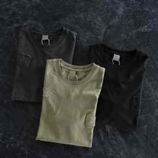 美式复古重磅高克重宽松贴布刺绣纯棉百搭男短袖夏季外贸男装T恤