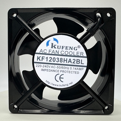 KUFENG轴流风机KF12038HA2BL 220V 120*120*38mm机柜散热风扇12CM