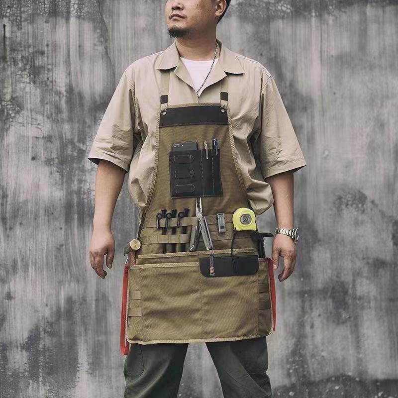 VIPERADE 蝰蛇 TWQ1战术户外ins风拼接围裙 机械师皮质工作服