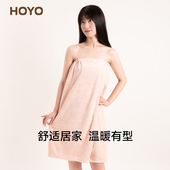 日本HOYO极细纤维浴裙女士可穿可裹成人家用柔软吸水速干抹胸浴巾