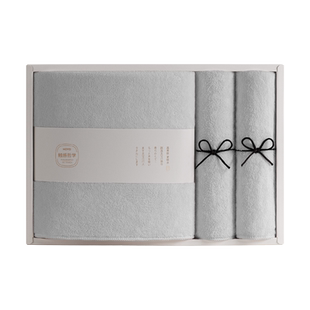 日本HOYO雪滑绒浴巾毛巾三件套礼盒套装高档男女款定制LOGO伴手礼