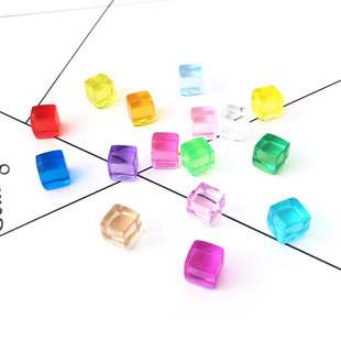 亚克力仿真冰块正方8mm手工diy拍照透明彩色鱼缸装饰酒吧摆件道具