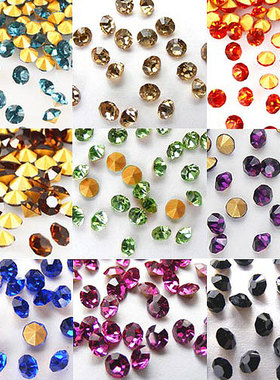 4mm玻璃镀底尖底钻水钻整包 SS16饰品散钻补钻美甲钻diy贴钻配件