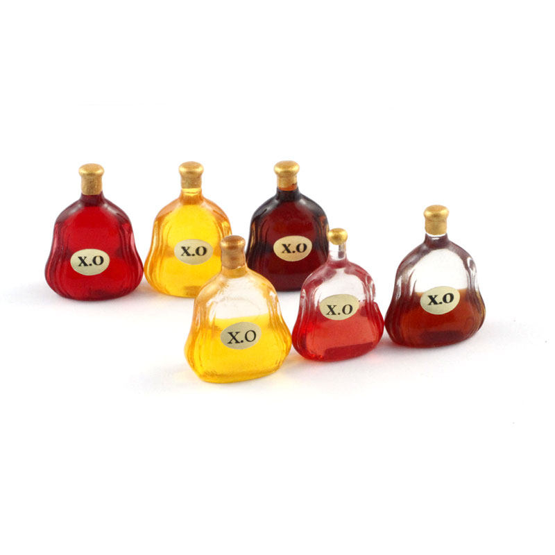 仿真立体红酒洋酒瓶子树脂食玩摆奶油胶手机壳手工diy材料配件