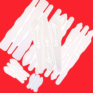 古风羽扇令牌扇子迷你折扇扇片扇骨硅胶模具 手工滴胶diy材料配件