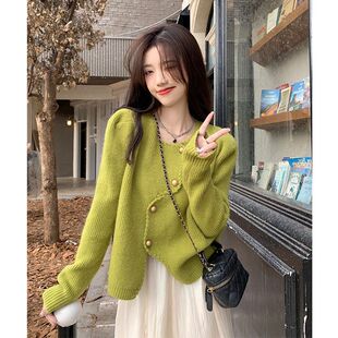 早秋2026新款高级感超好看毛衣女秋冬穿搭温柔风慵懒针织开衫上衣