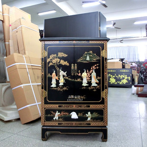 扬州漆器厂 现代中式新古典 家具柜子 玄关柜 门厅柜 鞋柜 装饰柜