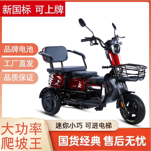 国标可上牌小型代步车电动三轮车