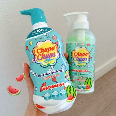 泰国Chupachups珍宝珠草莓西瓜香氛沐浴露保湿滋润持久留香450ml
