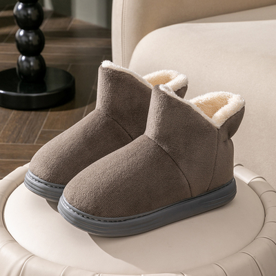 冬季中老年加厚保暖防滑棉拖鞋