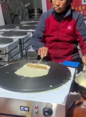 山东杂粮煎饼果子锅摆摊神器手工煎饼机全自动恒温商用电鏊子家用