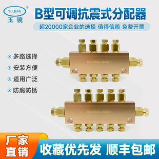 B型规格齐全防震可调抵抗式 节流式 稀油分油器 油排玉镜 分配器