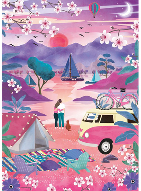 现货 法国进口 Pieces and Peace 小众质感拼图 春日逍遥游 500片