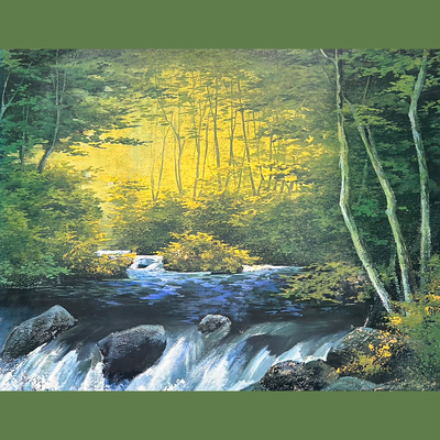 绝版现货 日本YANOMAN进口拼图 一枚绘 奥入濑溪流 750片