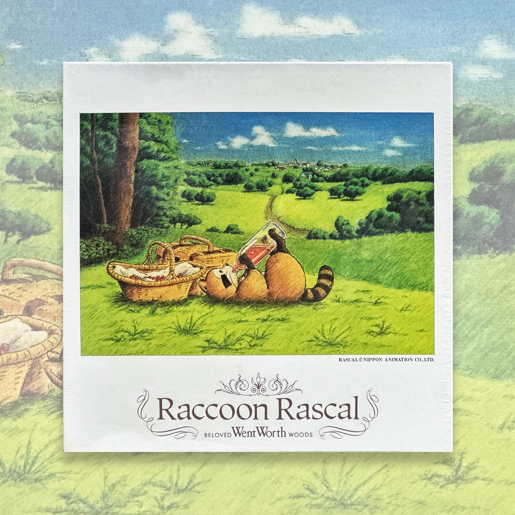 绝版 日本进口拼图 Tapirs Club Raccoon小浣熊抱饮苏打水 300片