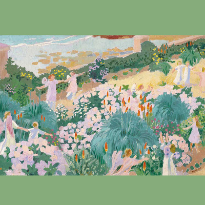 绝版现货 日本EPOCH进口拼图 油画 Maurice Denis 天堂 迷你450片