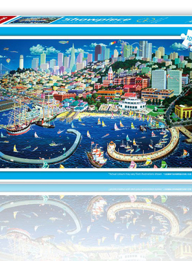 绝版现货 Pintoo塑料拼图 Alexander Chen 旧金山湾 1000片 3djp