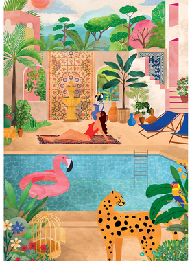 现货 法国 Pieces and Peace 进口小众质感拼图 夏日天堂 500片