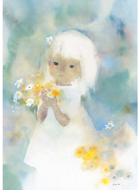 绝版现货 日本Appleone进口拼图 岩崎知弘 捧花女孩 300片