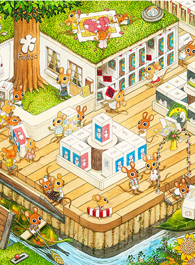 绝版现货 3D-JP塑料平面拼图 SMART 咕叽鼠的拼图店 1200片 3djp